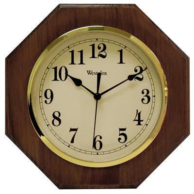 10" Wood Octagon Wall Clock