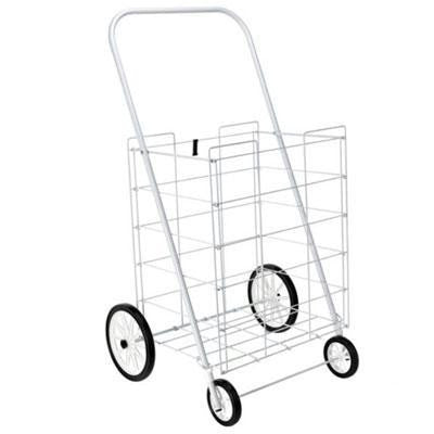 4 Wheel Large Tote Cart White