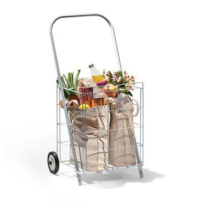 2 Wheel Small Tote Cart White
