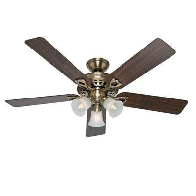 52" Sontera Antique Brass Fan