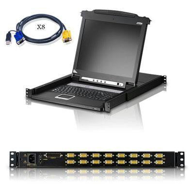 16 Port 17" Lcd Kvm W 16 Usb