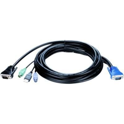 10ft 4 In 1 Ps2 Usb Kvm Cable