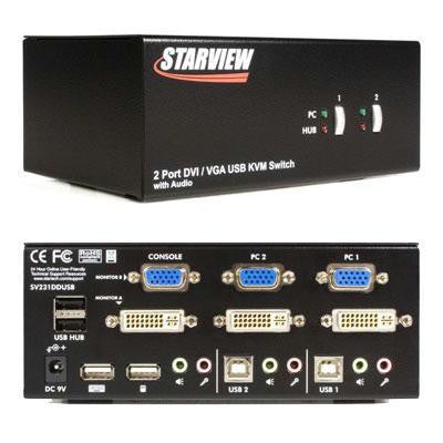 2-port Dvi-vga Usb Kvm Switch