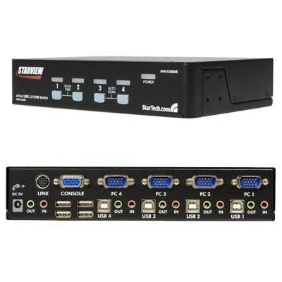 4-port Usb Kvm Switch W&#47;audio
