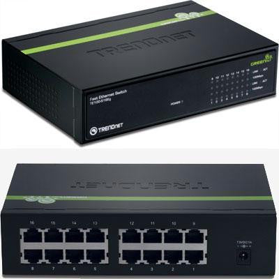 16-port 10-100mbps Greennet Sw